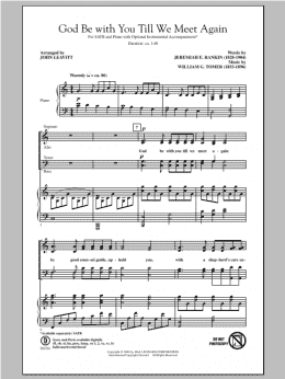 page one of God Be With You Till We Meet Again (SATB Choir)