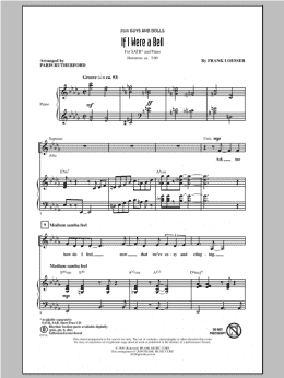 page one of If I Were A Bell (SATB Choir)