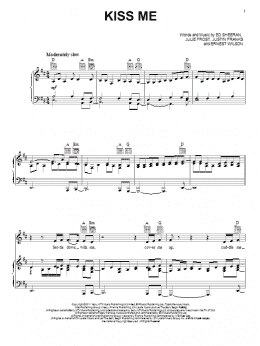 page one of Kiss Me (Piano, Vocal & Guitar Chords (Right-Hand Melody))