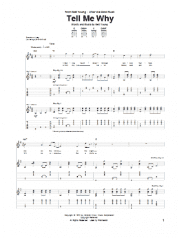 page one of Tell Me Why (Guitar Tab)