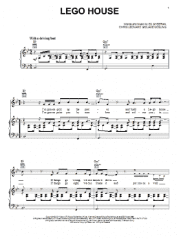 page one of Lego House (Piano, Vocal & Guitar Chords (Right-Hand Melody))