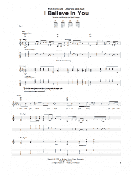 page one of I Believe In You (Guitar Tab)