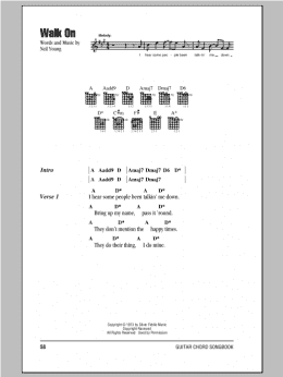 page one of Walk On (Guitar Chords/Lyrics)