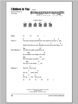 page one of I Believe In You (Guitar Chords/Lyrics)