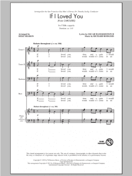 page one of If I Loved You (TTBB Choir)