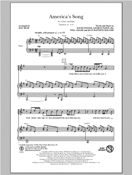 page one of America's Song (2-Part Choir)