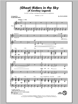 page one of (Ghost) Riders In The Sky (A Cowboy Legend) (SSA Choir)