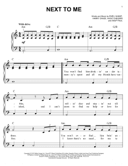 page one of Next To Me (Easy Piano)