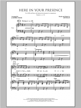 page one of Here In Your Presence (SATB Choir)