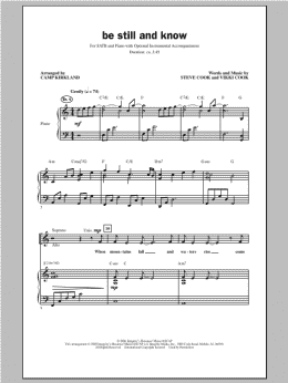 page one of Be Still And Know (SATB Choir)