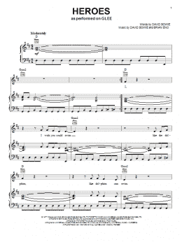 page one of Heroes (Piano, Vocal & Guitar Chords (Right-Hand Melody))