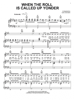 page one of When The Roll Is Called Up Yonder (Piano, Vocal & Guitar Chords (Right-Hand Melody))