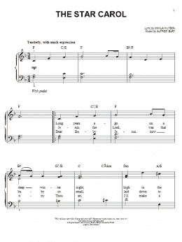 page one of The Star Carol (Easy Piano)