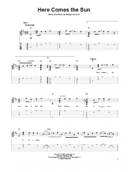 page one of Here Comes The Sun (Solo Guitar)