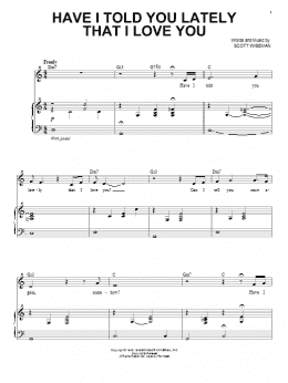 page one of Have I Told You Lately That I Love You (Piano, Vocal & Guitar Chords (Right-Hand Melody))