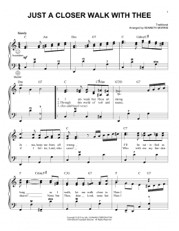 page one of Just A Closer Walk With Thee (Accordion)