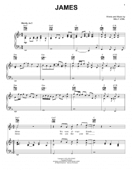 page one of James (Piano, Vocal & Guitar Chords (Right-Hand Melody))