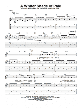 page one of A Whiter Shade Of Pale (Solo Guitar)