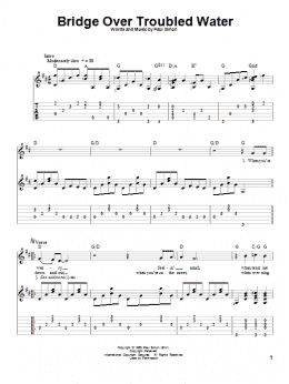 page one of Bridge Over Troubled Water (Solo Guitar)