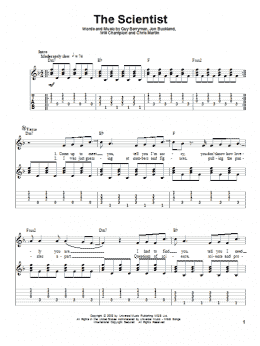 page one of The Scientist (Solo Guitar)