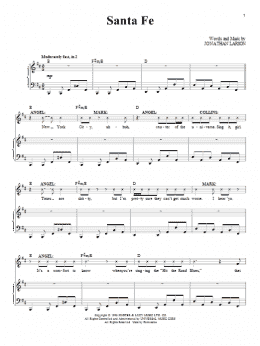 page one of Santa Fe (Piano & Vocal)