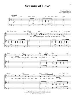 page one of Seasons Of Love (from Rent) (Piano & Vocal)