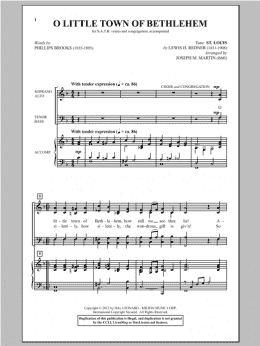 page one of O Little Town Of Bethlehem (from Carols For Choir And Congregation) (SATB Choir)