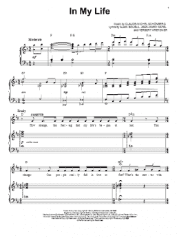 page one of In My Life (Piano & Vocal)