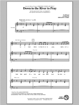 page one of Down To The River To Pray (SATB Choir)