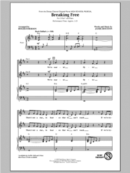 page one of Breaking Free (from High School Musical) (arr. Roger Emerson) (2-Part Choir)