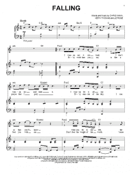 page one of Falling (Piano & Vocal)