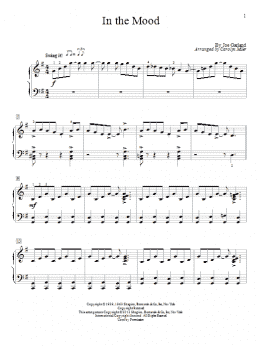 page one of In The Mood (Educational Piano)