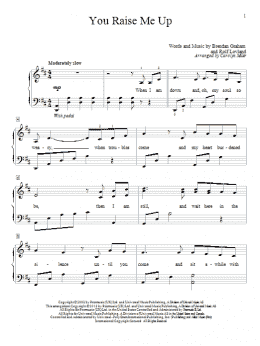 page one of You Raise Me Up (Educational Piano)