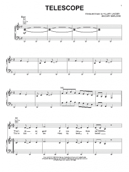 page one of Telescope (Piano, Vocal & Guitar Chords (Right-Hand Melody))