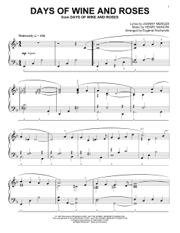 page one of Days Of Wine And Roses (Piano Solo)