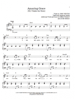 page one of Amazing Grace (My Chains Are Gone) (Piano & Vocal)