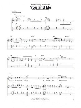 page one of You And Me (Guitar Tab)