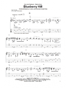 page one of Blueberry Hill (Solo Guitar)