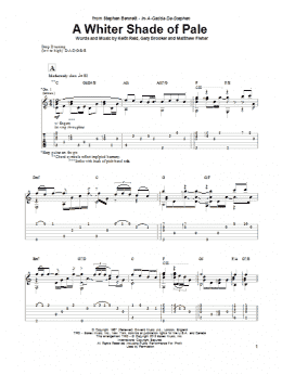 page one of A Whiter Shade Of Pale (Solo Guitar)