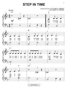 page one of Step In Time (Big Note Piano)