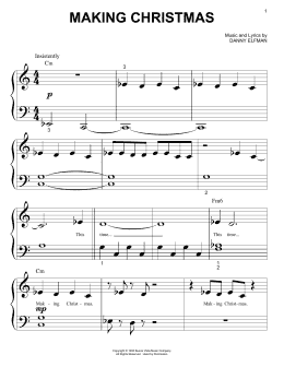 page one of Making Christmas (from The Nightmare Before Christmas) (Big Note Piano)