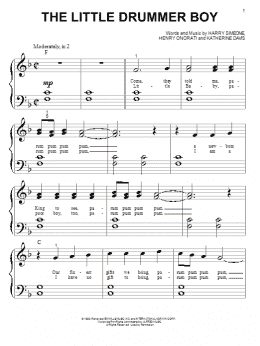 page one of The Little Drummer Boy (Big Note Piano)