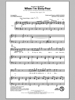 page one of When I'm Sixty-Four (SAB Choir)