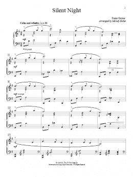 page one of Silent Night (Educational Piano)