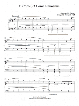 page one of O Come, O Come Emmanuel (Educational Piano)