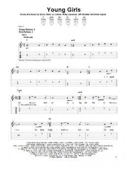 page one of Young Girls (Easy Guitar Tab)