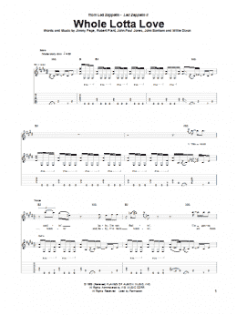 page one of Whole Lotta Love (Guitar Tab)