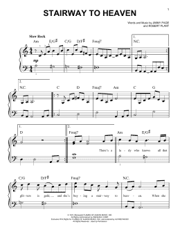 page one of Stairway To Heaven (Easy Piano)