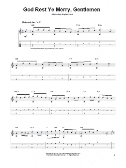 page one of God Rest Ye Merry, Gentlemen (Solo Guitar)