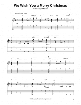 page one of We Wish You A Merry Christmas (Solo Guitar)